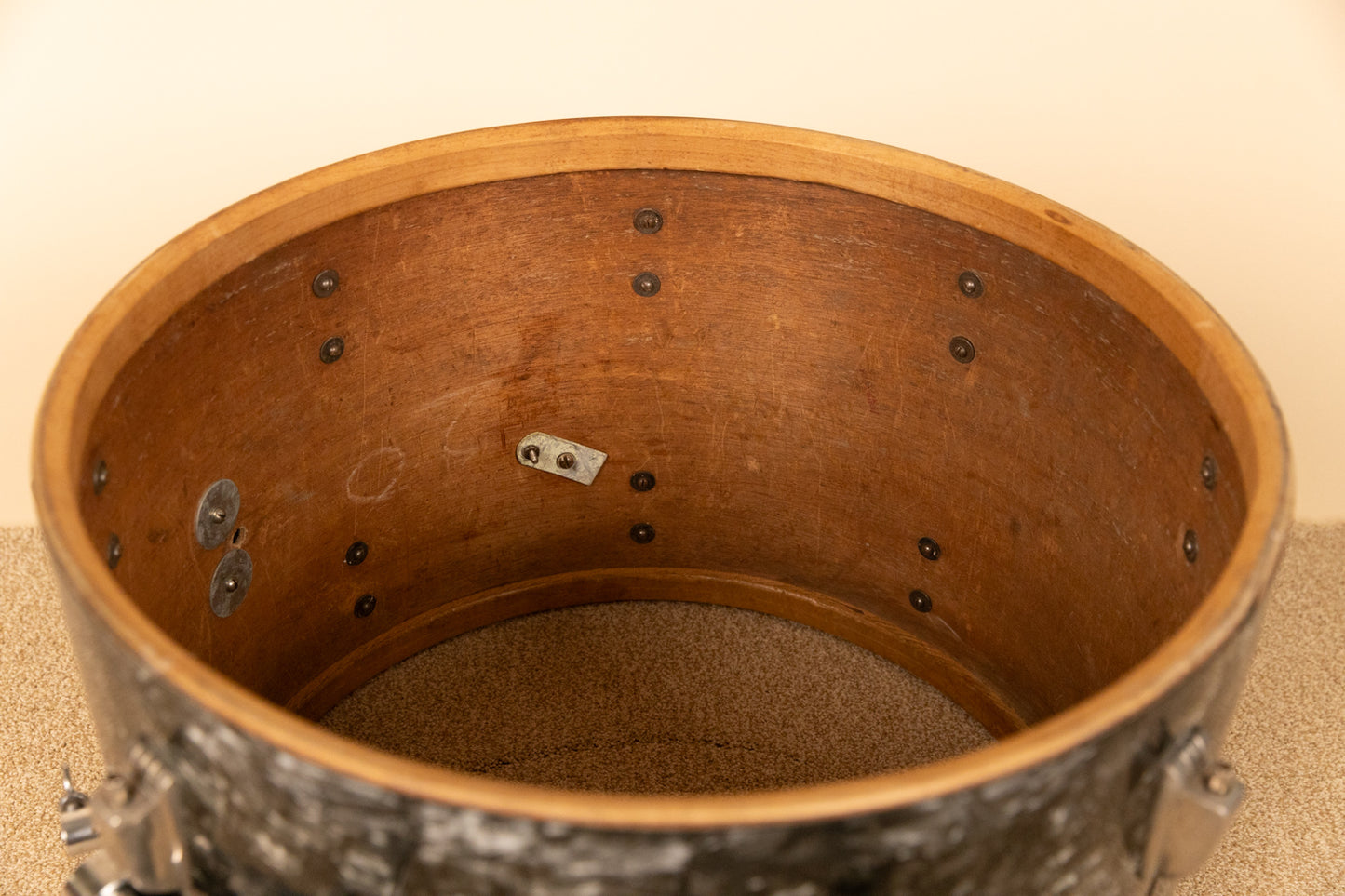 1950s WFL 14x20 Black Diamond Pearl Bass Drum