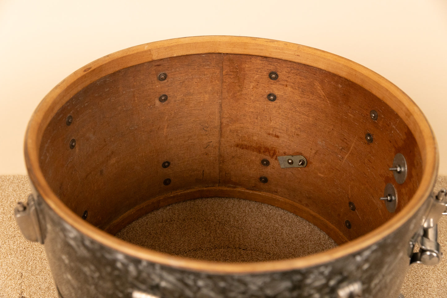 1950s WFL 14x20 Black Diamond Pearl Bass Drum