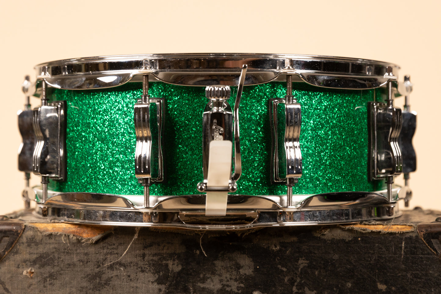 Ludwig Legacy 5x14 Green Sparkle Snare Drum