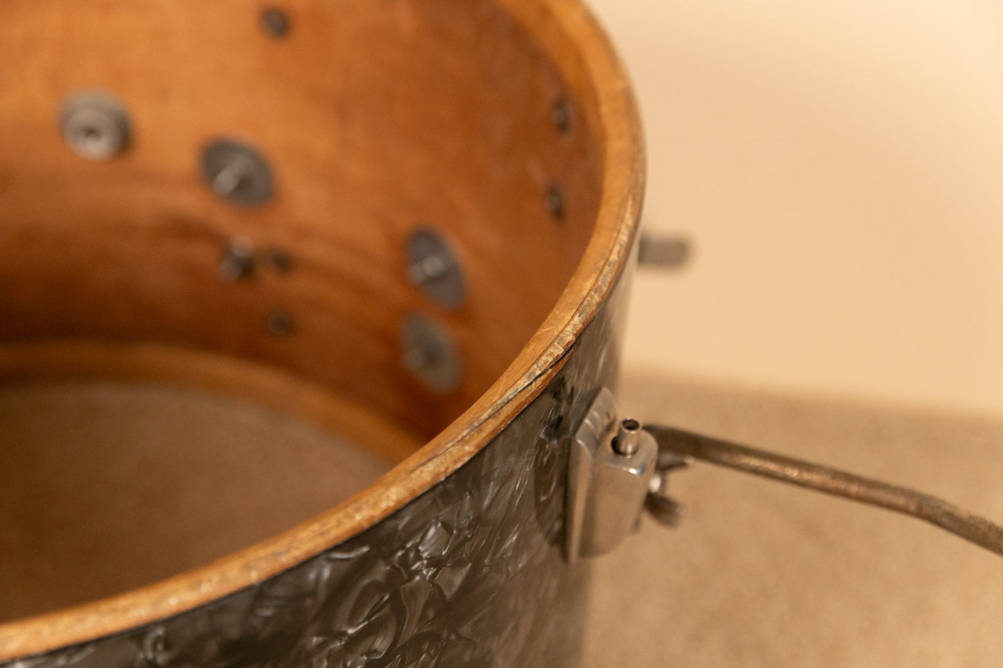 1950s WFL 14x20 Black Diamond Pearl Bass Drum