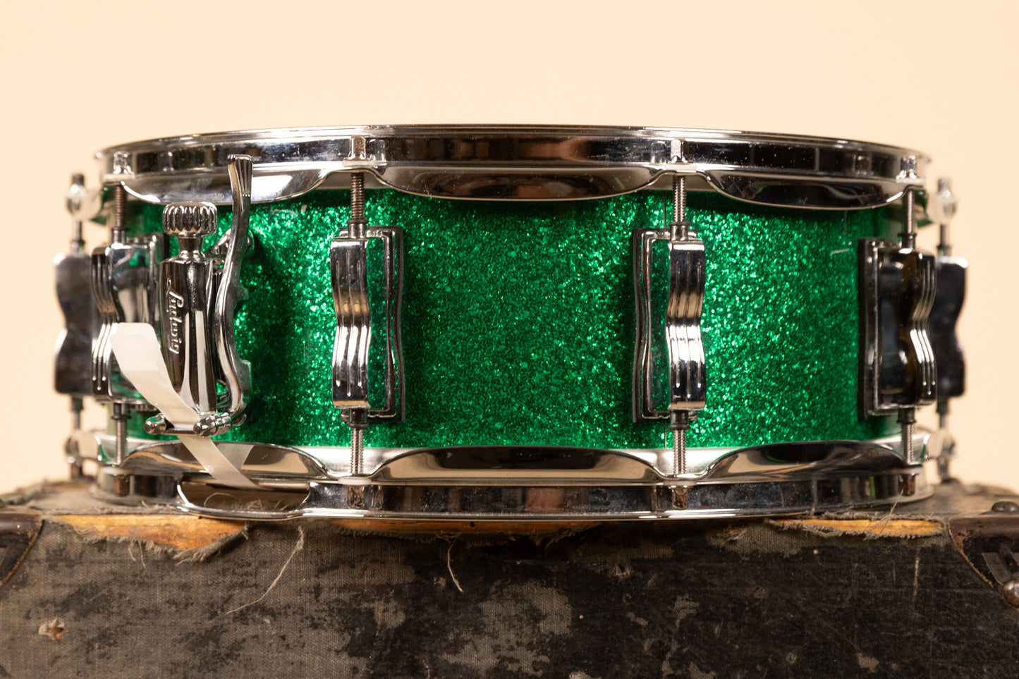 Ludwig Legacy 5x14 Green Sparkle Snare Drum