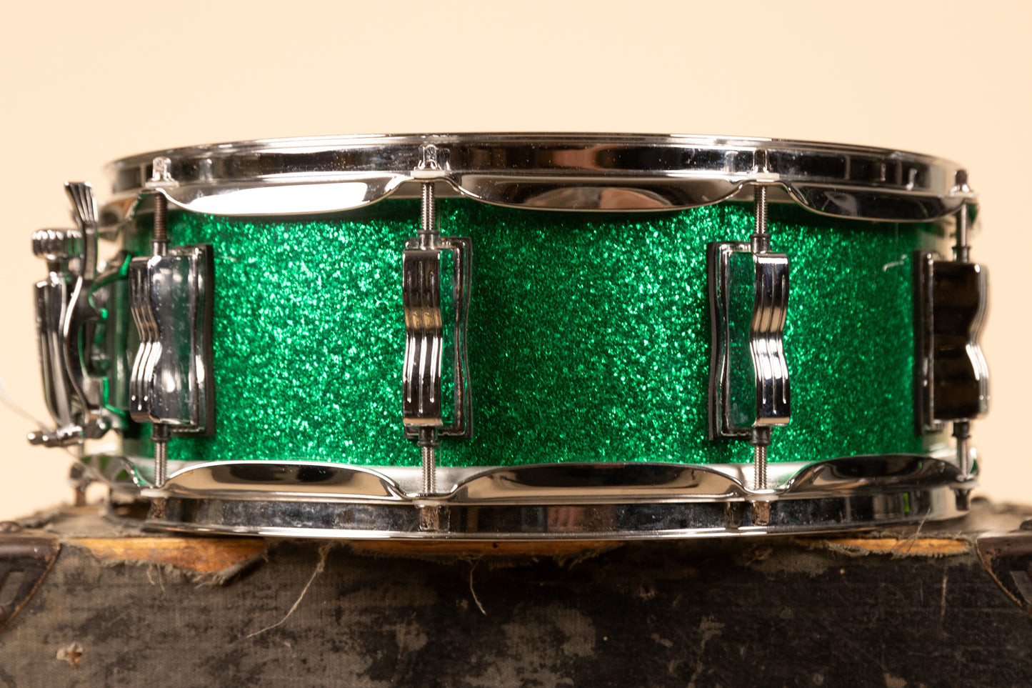 Ludwig Legacy 5x14 Green Sparkle Snare Drum