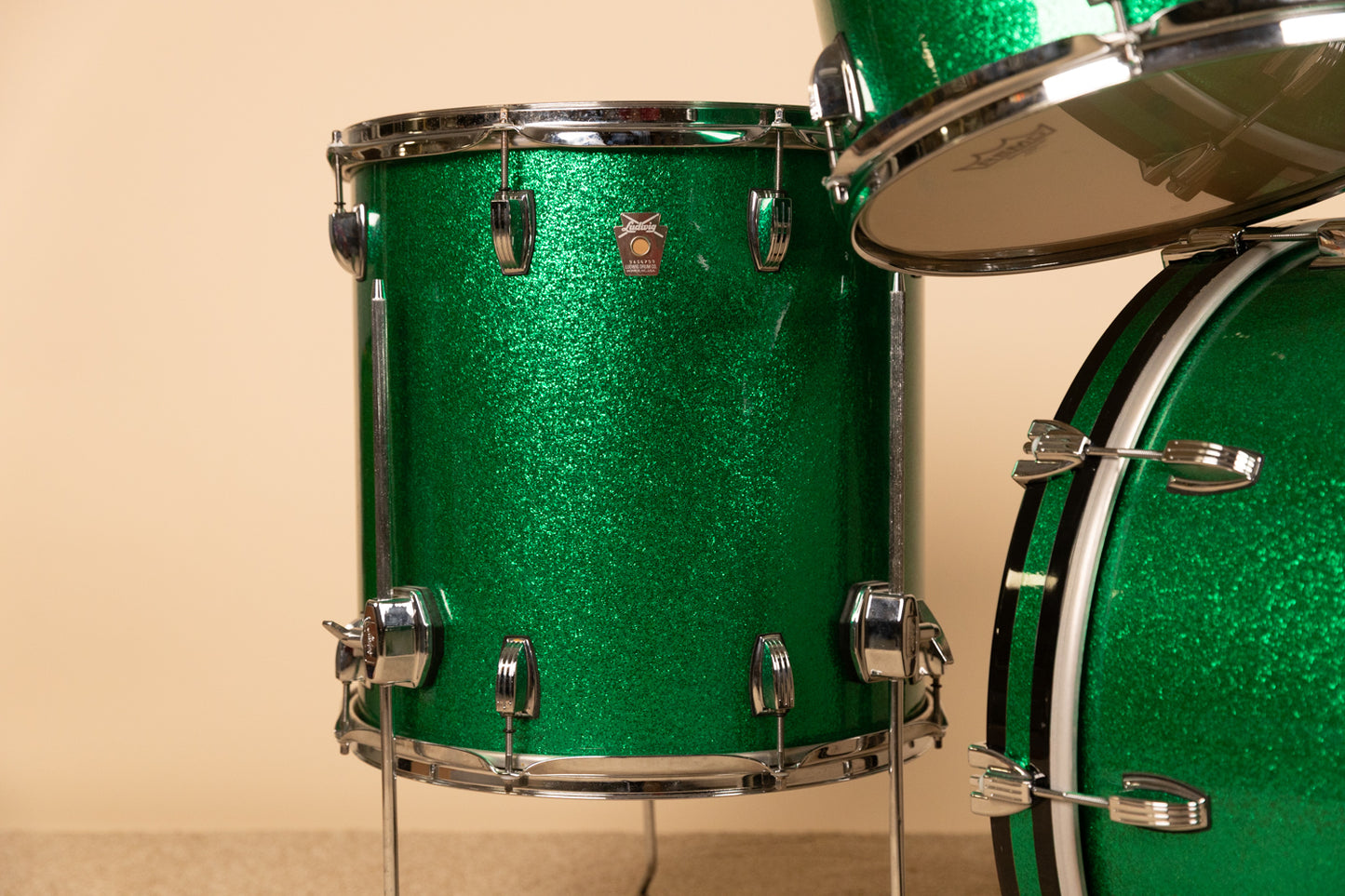 Ludwig Classic Maple Green Sparkle Drum Set