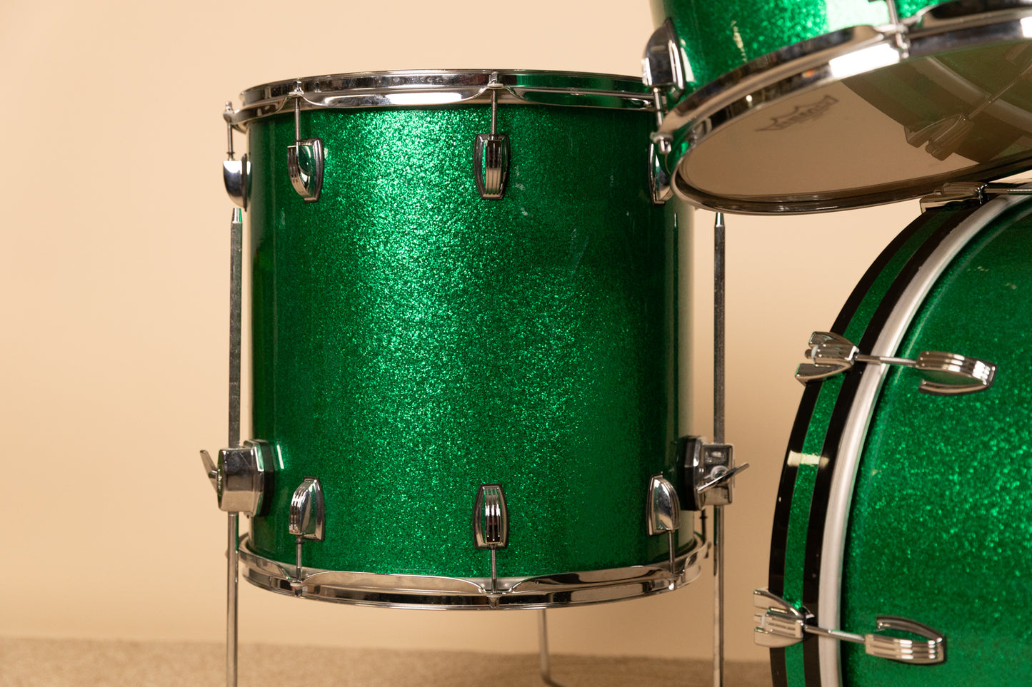 Ludwig Classic Maple Green Sparkle Drum Set