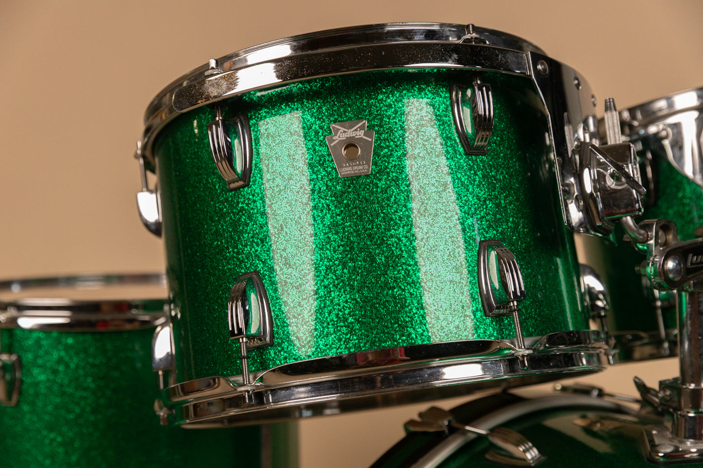 Ludwig Classic Maple Green Sparkle Drum Set