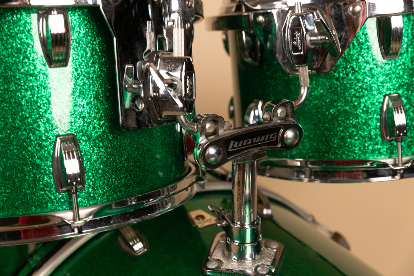 Ludwig Classic Maple Green Sparkle Drum Set