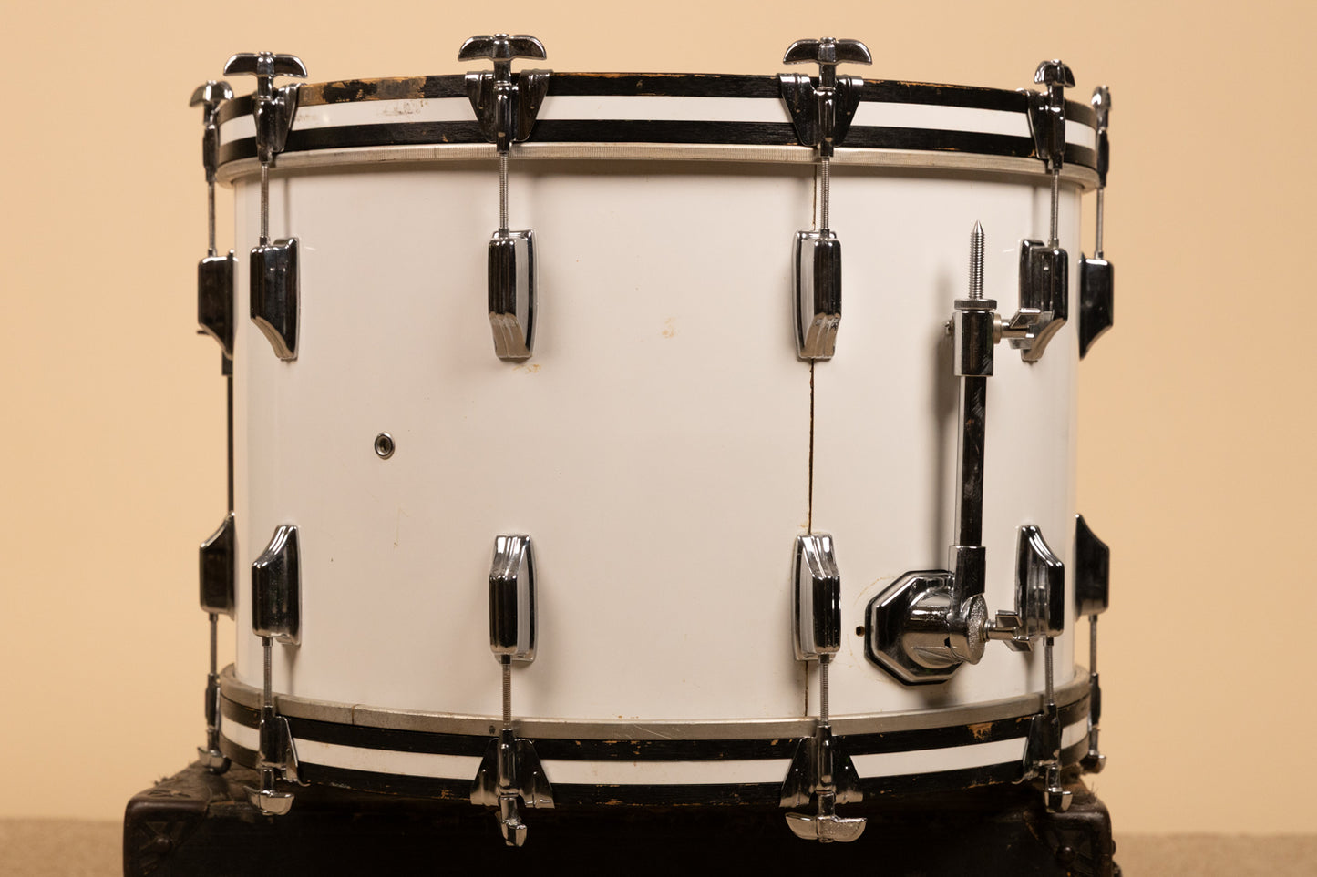1970s Rogers 14x22 New England White Bass Drum