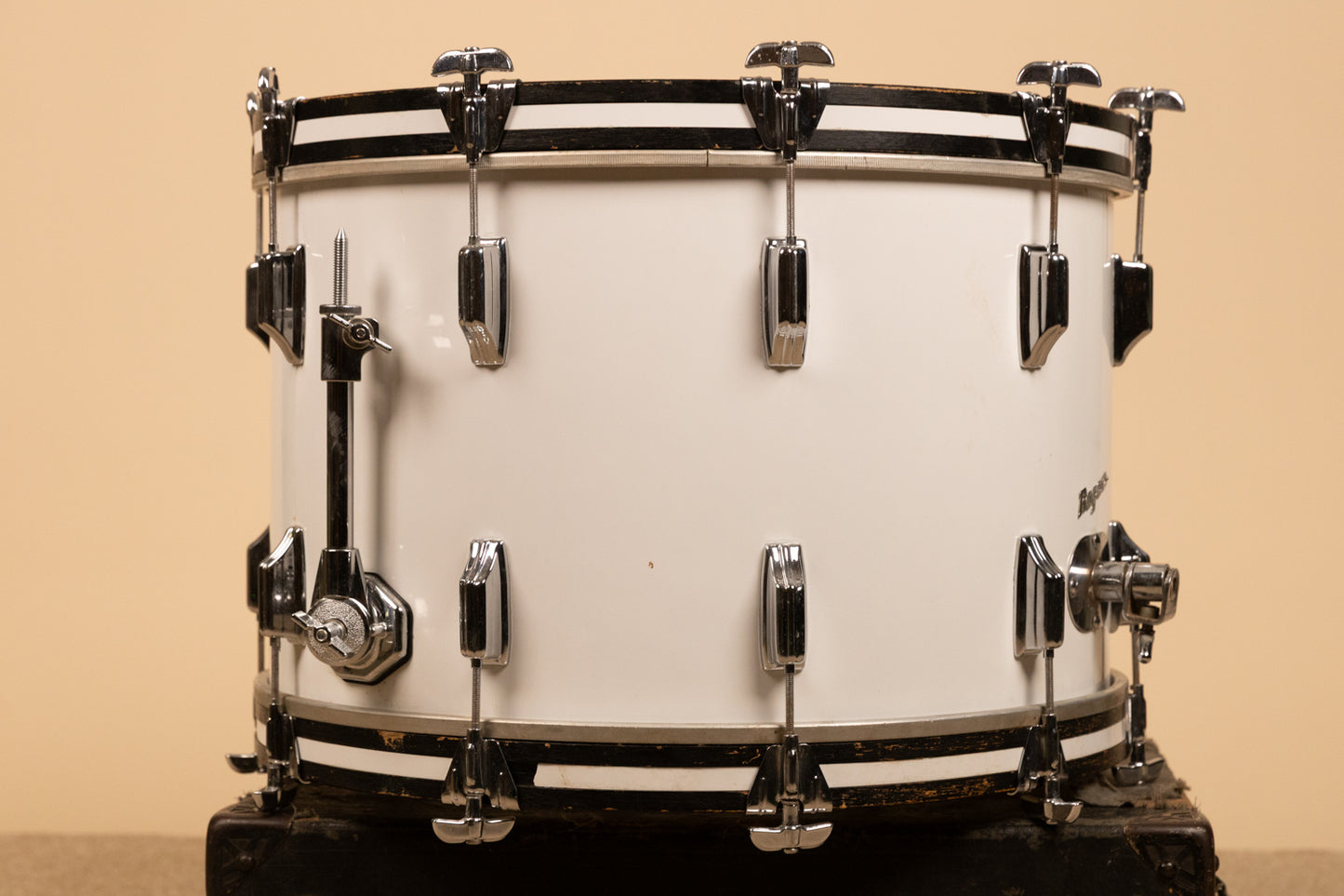 1970s Rogers 14x22 New England White Bass Drum