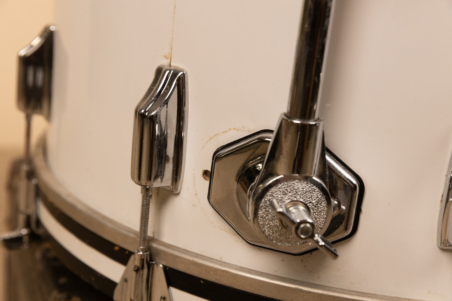 1970s Rogers 14x22 New England White Bass Drum