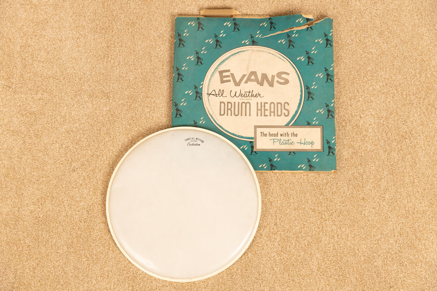 New Old Stock Evans 15" Orchestra Batter Head