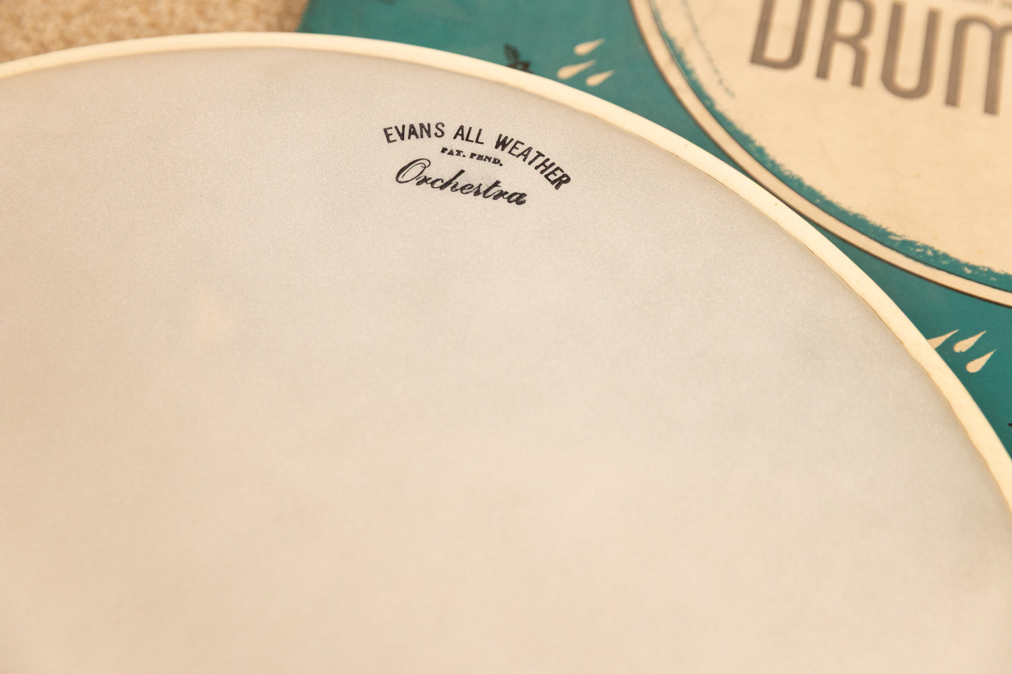 New Old Stock Evans 15" Orchestra Batter Head