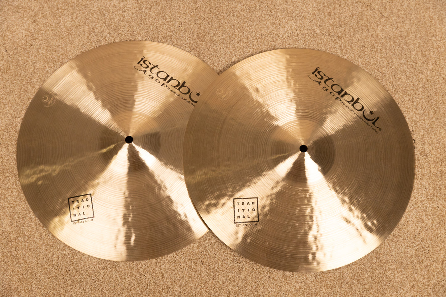 Istanbul Agop 15" Traditional Jazz Hi Hat Cymbals 996g 1145g