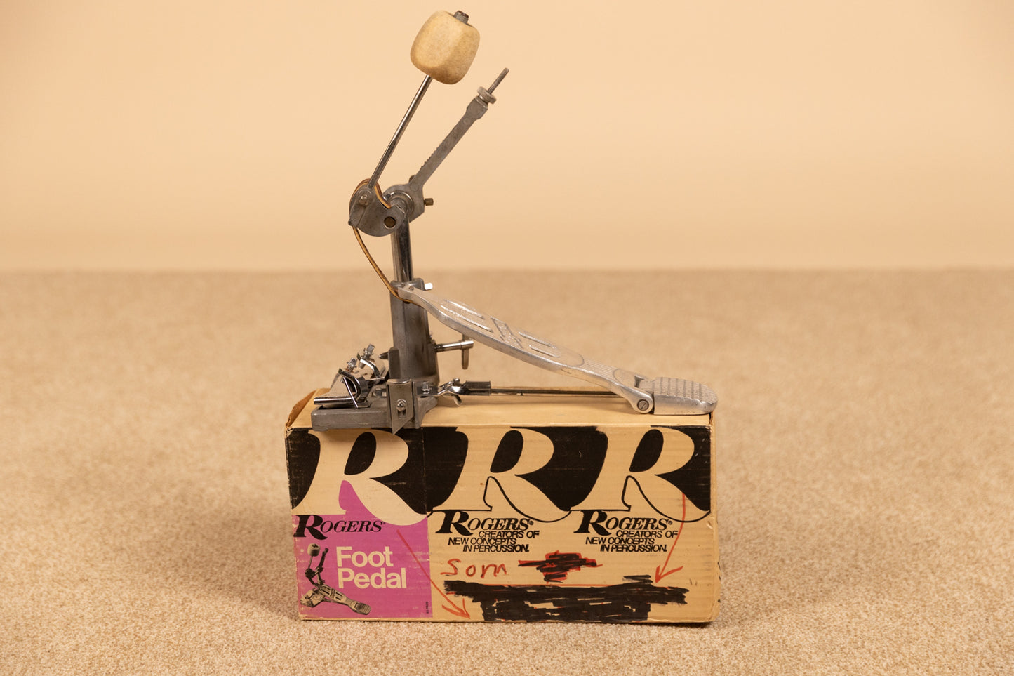 Vintage Rogers Swiv-O-Matic #396 Hinged Heel Bass Drum Pedal with Box