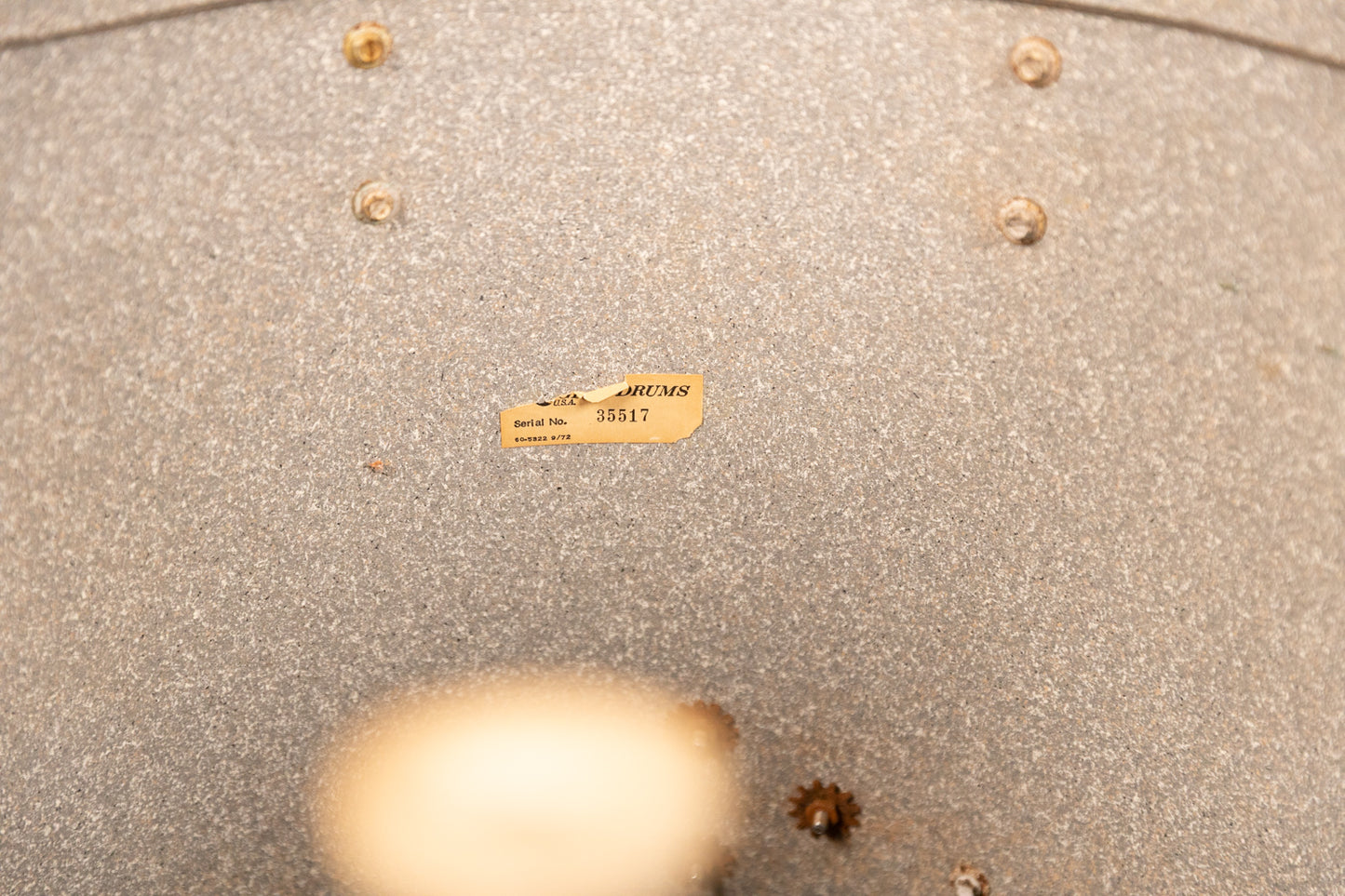 1970s Rogers 16x18 Jet Black Pearl Floor Tom