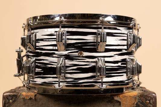 Vintage Newsound 8x14 White Tiger Pearl Snare Drum