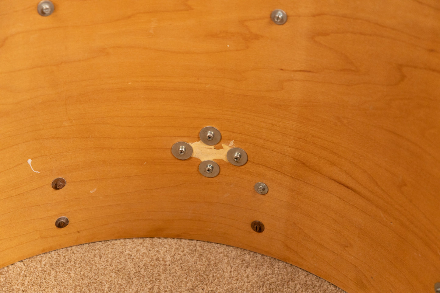 1989 Ludwig Rocker II Natural Maple Drum Set 16x24 11x12 and 16x16