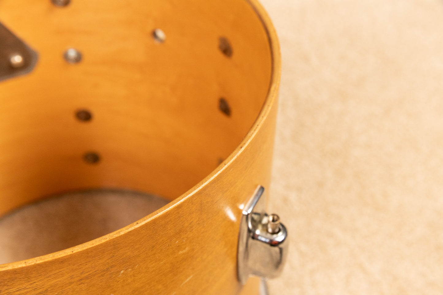 1989 Ludwig Rocker II Natural Maple Drum Set 16x24 11x12 and 16x16