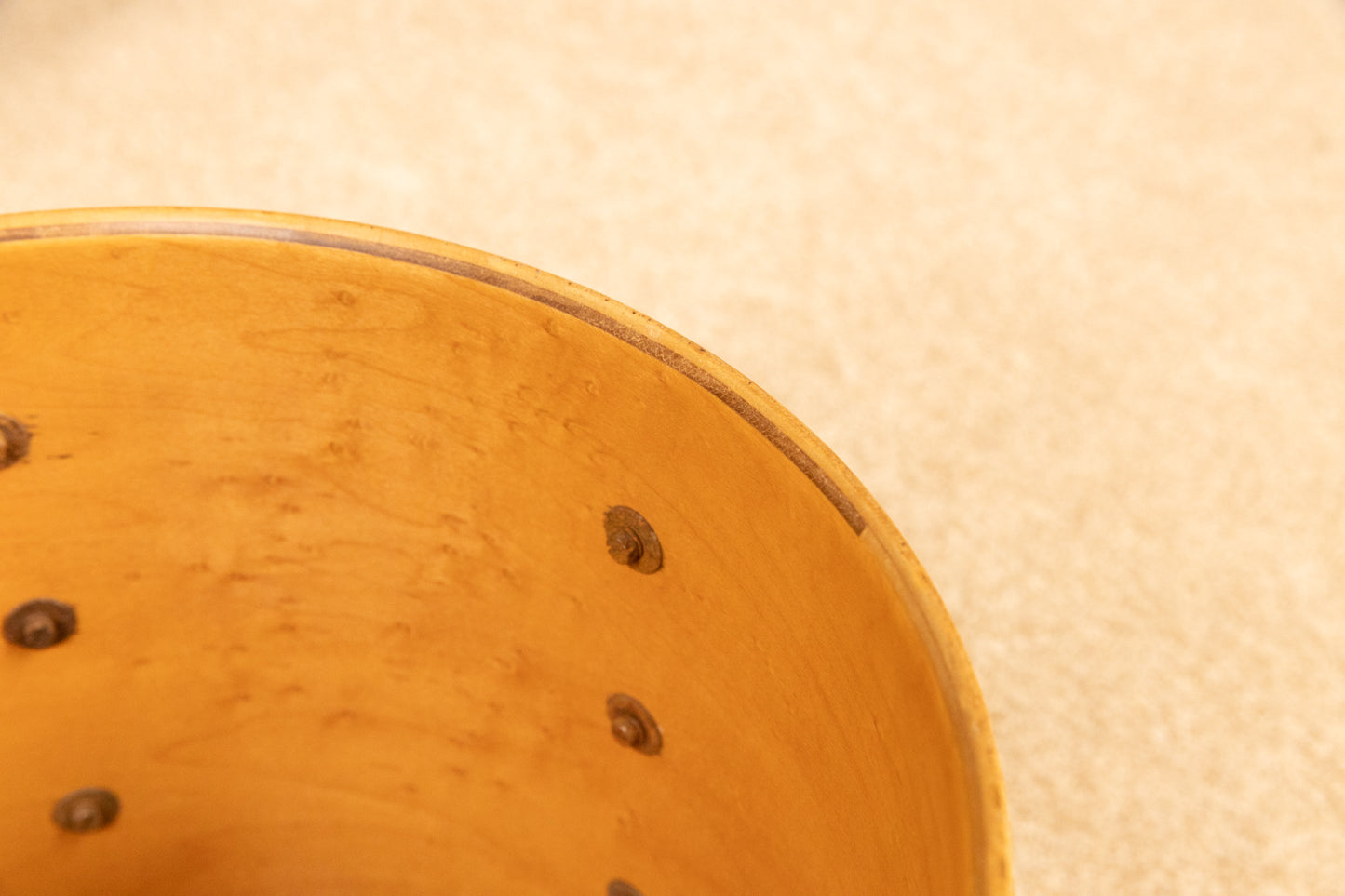 1989 Ludwig Rocker II Natural Maple Drum Set 16x24 11x12 and 16x16