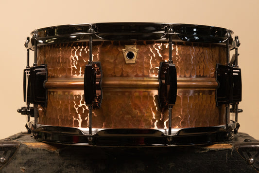 Ludwig 6.5x14 Raw Hammered Copperphonic Snare Drum