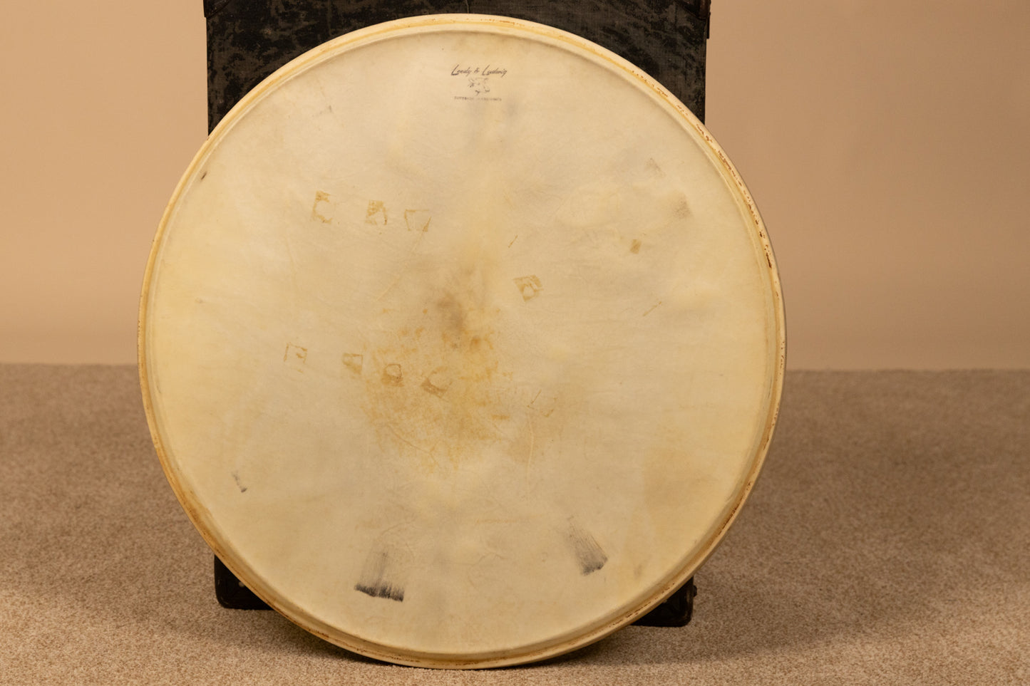 Vintage Leedy and Ludwig 22" Calfskin Logo Bass Drum Head