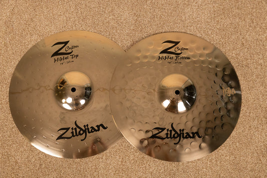 Zildjian Z Custom 14" Hi Hat Cymbals 1018g 1323g