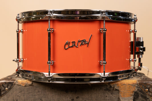 Clinton Drums 7x14 Halloween Orange Stainless Steel Snare Drum