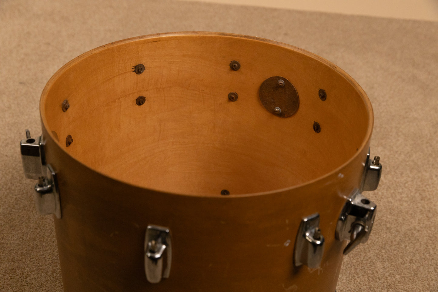 1989 Ludwig Rocker II Natural Maple Drum Set 16x24 11x12 and 16x16