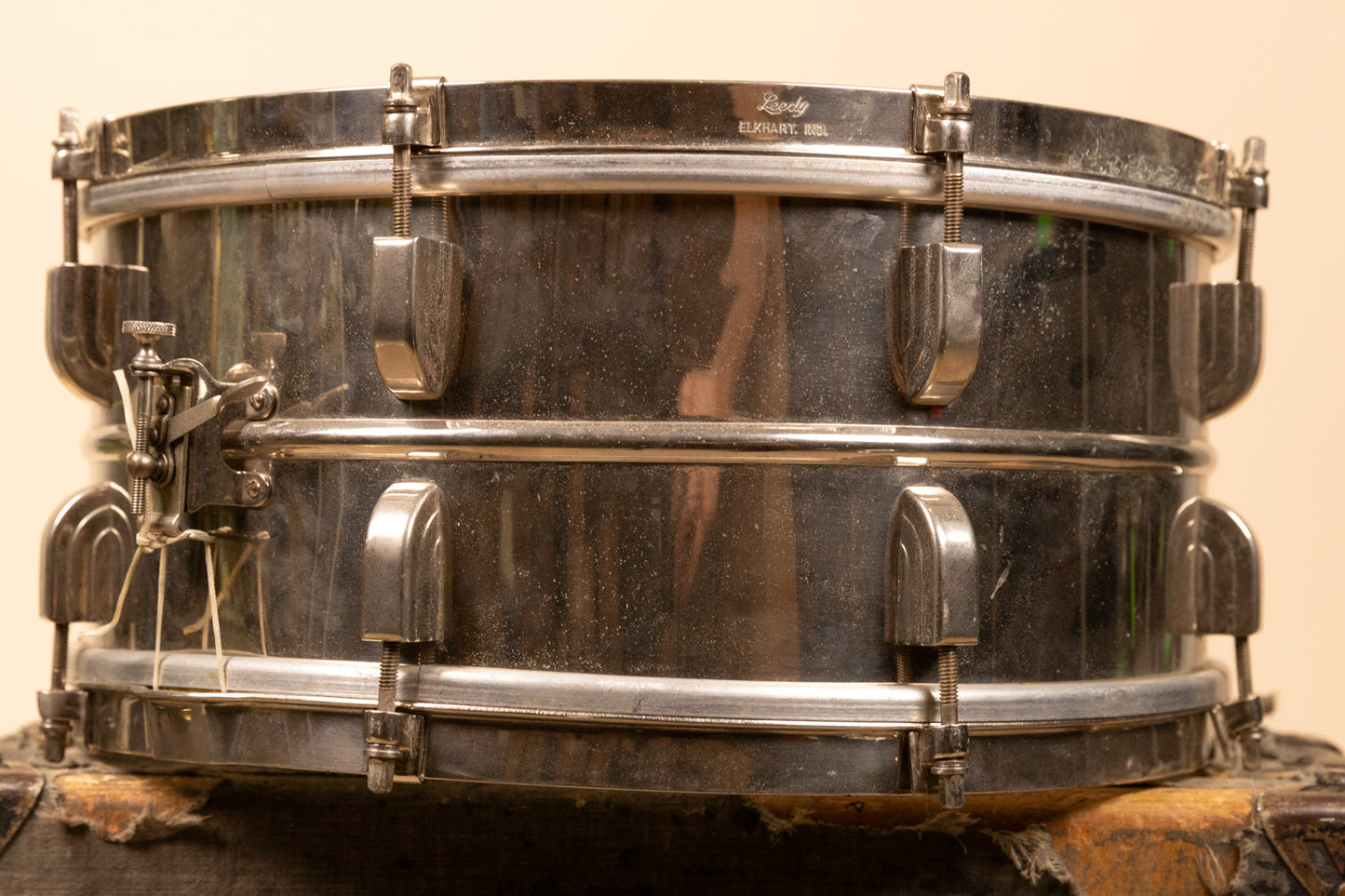 1940s Leedy 6.5x14 Reliance Metal Shell Snare Drum