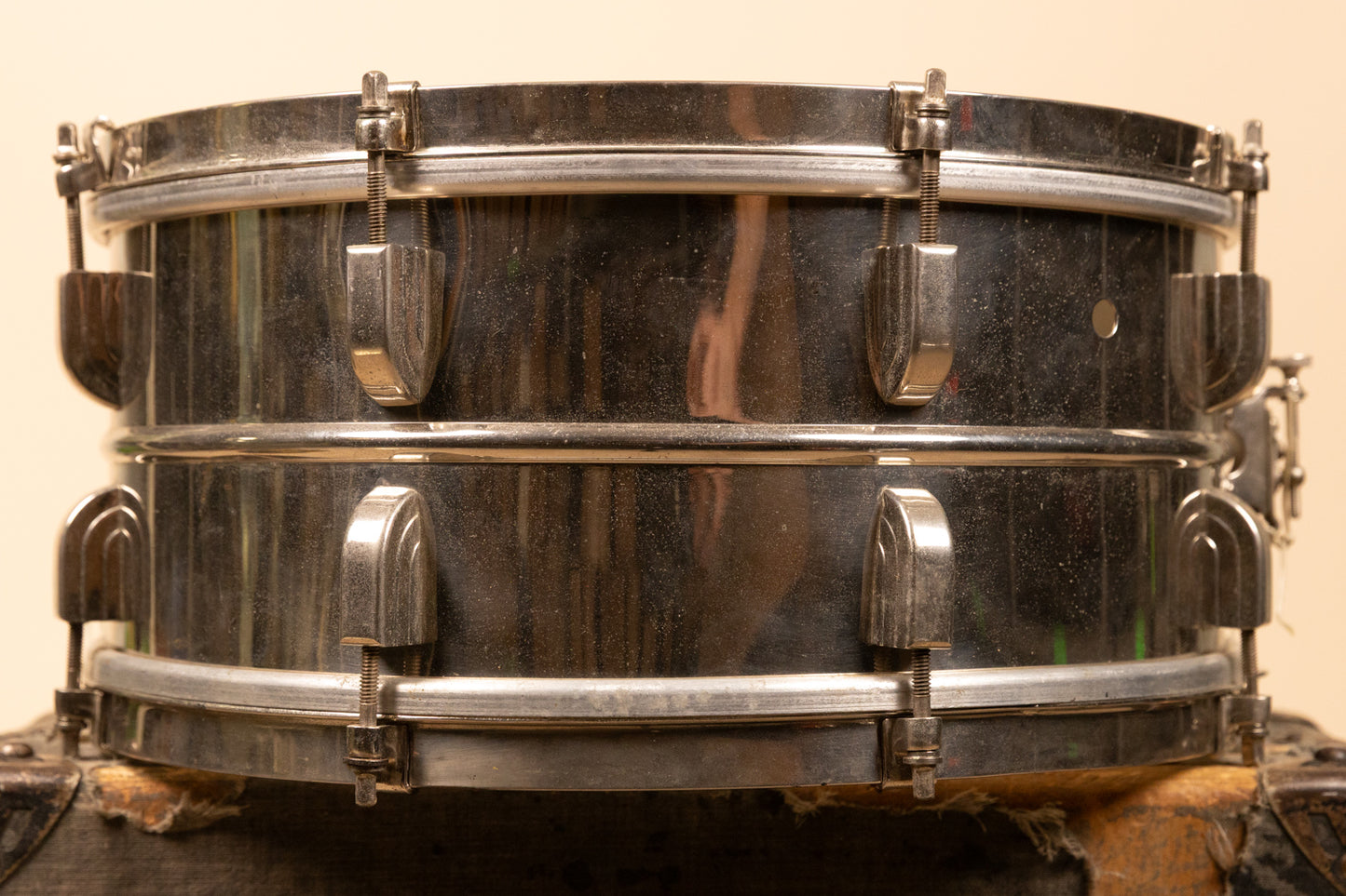 1940s Leedy 6.5x14 Reliance Metal Shell Snare Drum