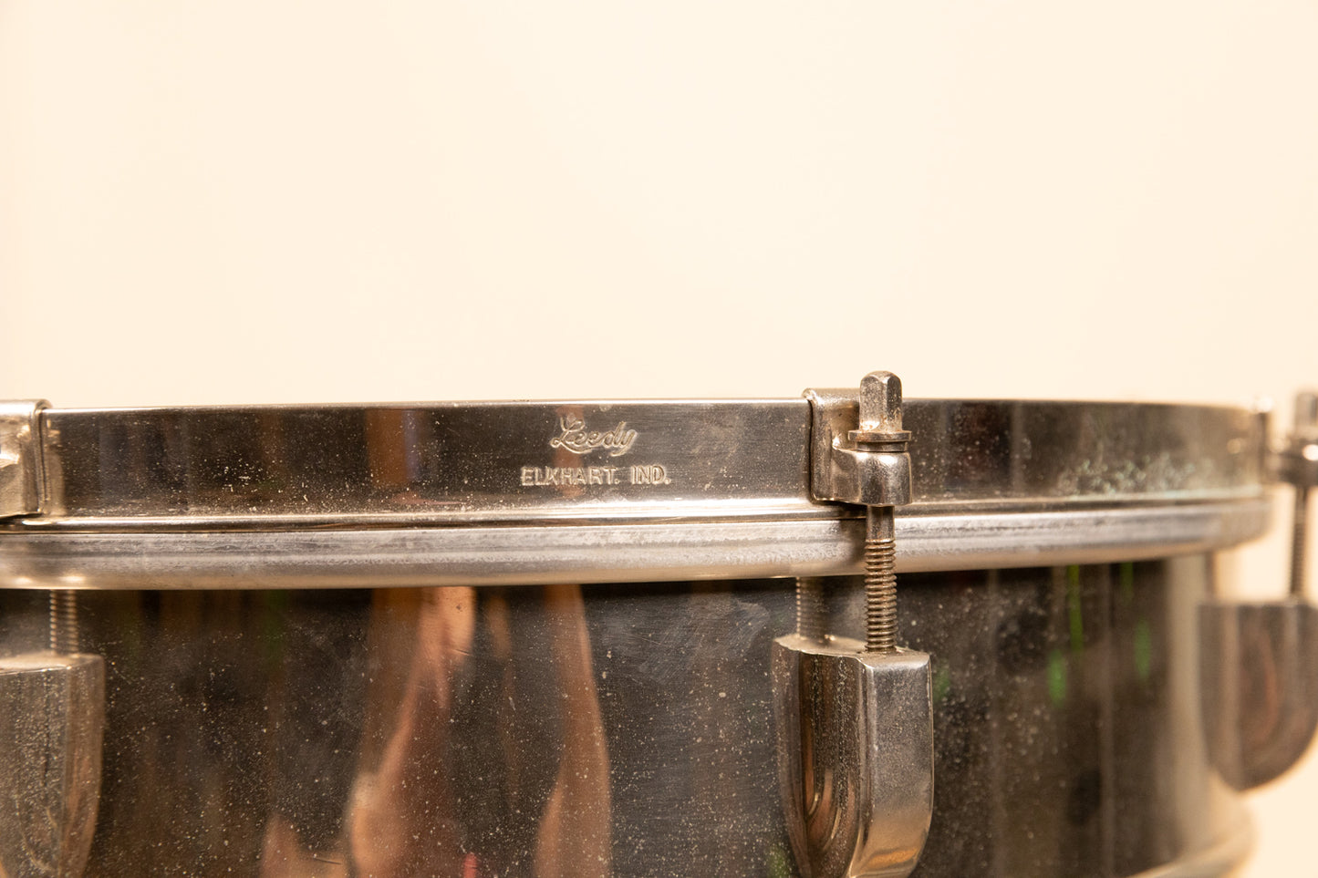 1940s Leedy 6.5x14 Reliance Metal Shell Snare Drum