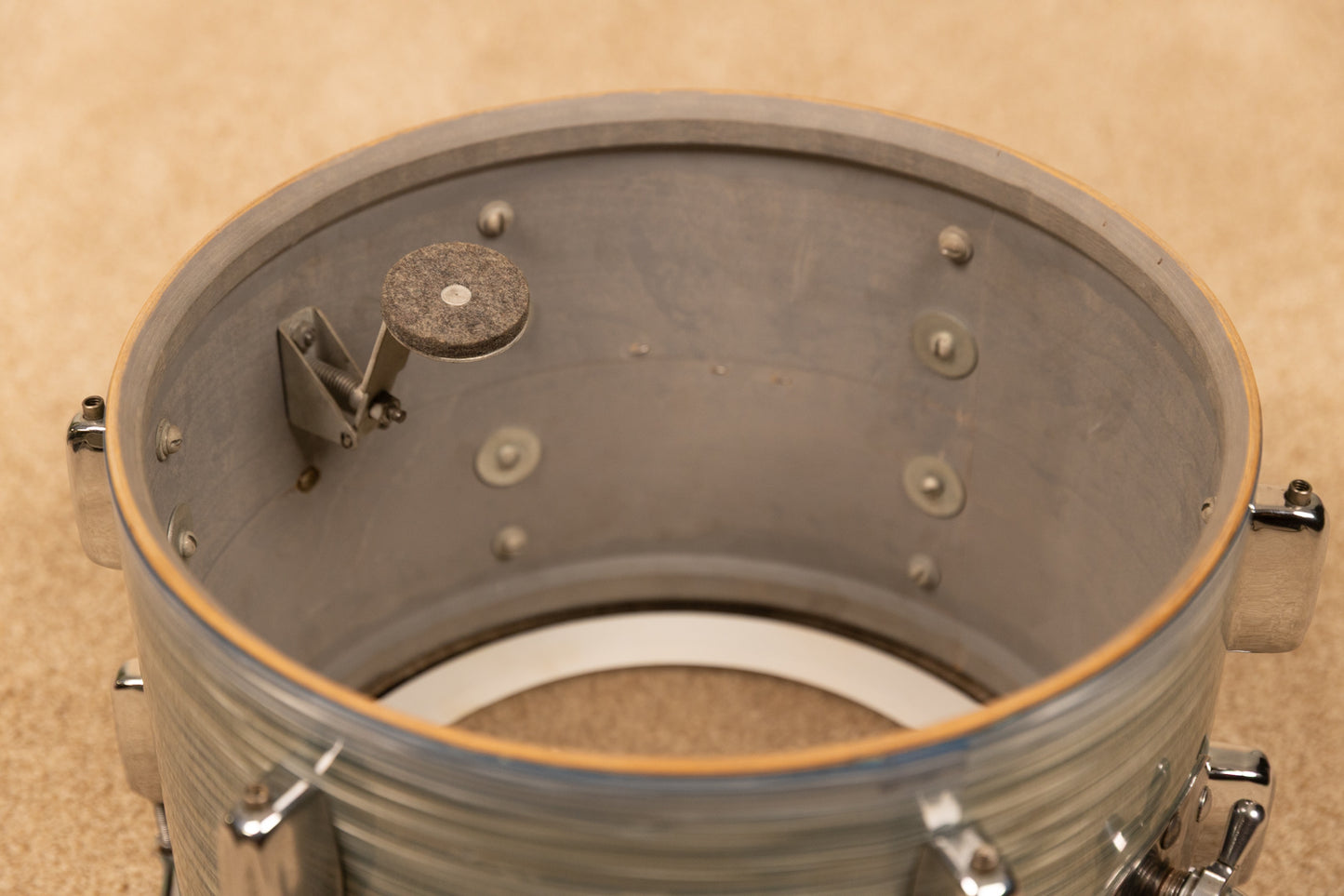 1960s Rogers 9x13 Sky Blue Ripple Pearl Tom