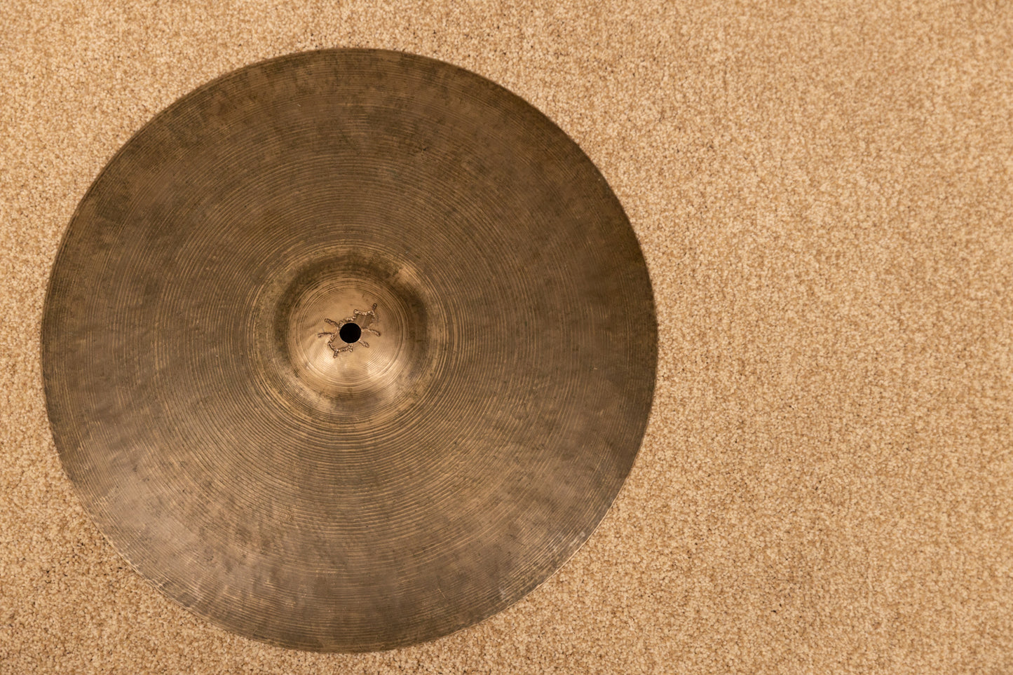 Vintage 15" K Istanbul Intermediate Stamp Hi Hat Cymbal 1280g