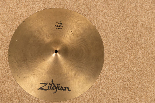 1990s Zildjian A 16" Thin Crash Cymbal 1087g