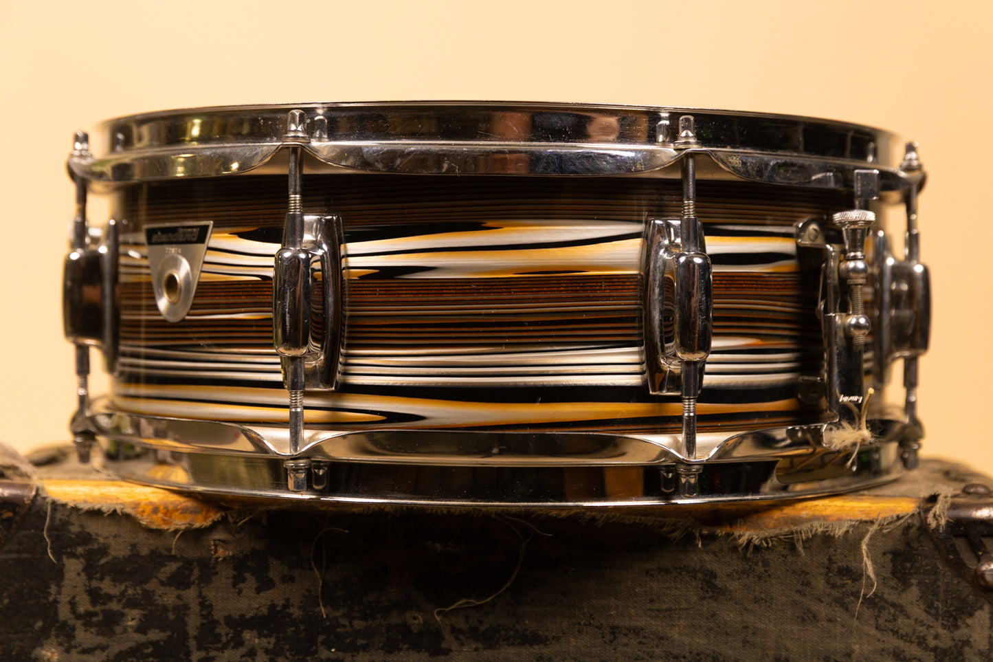 1970s Ludwig 5x14 Standard Gold Strata Snare Drum