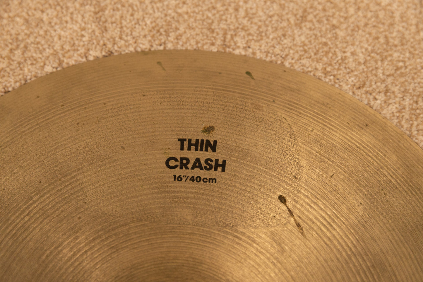 1990s Zildjian A 16" Thin Crash Cymbal 1087g