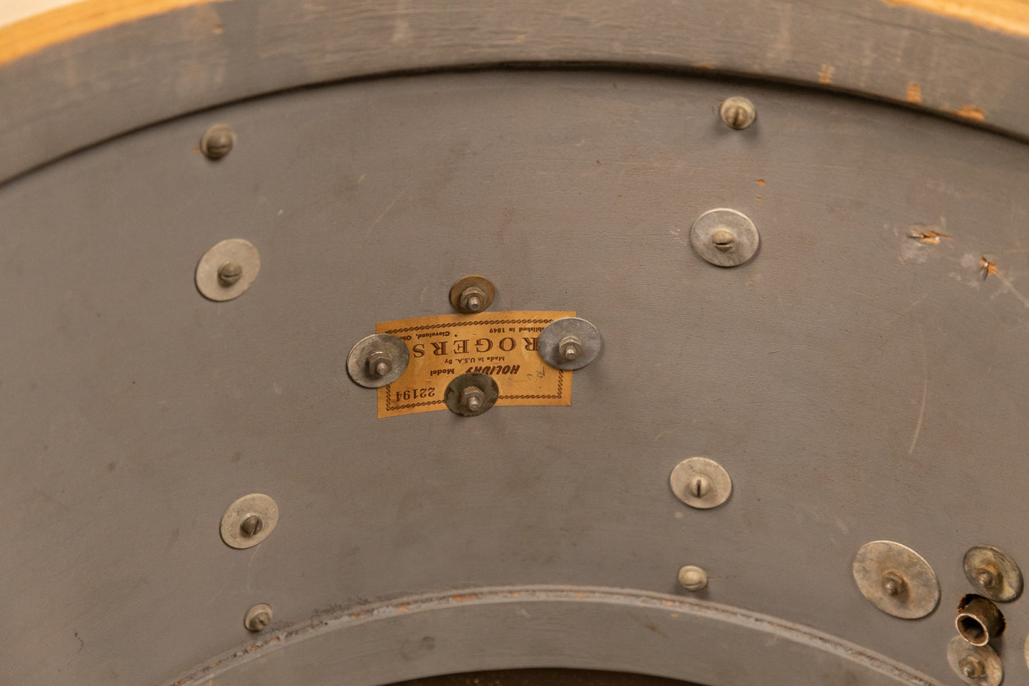 1960s Rogers 14x20 Sky Blue Ripple Pearl Bass Drum