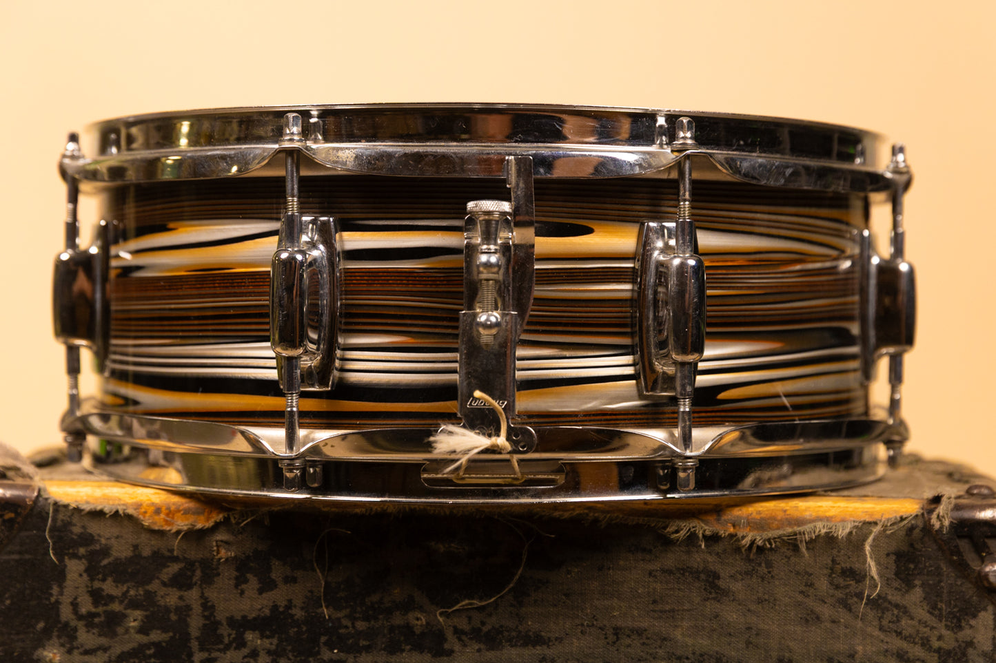 1970s Ludwig 5x14 Standard Gold Strata Snare Drum
