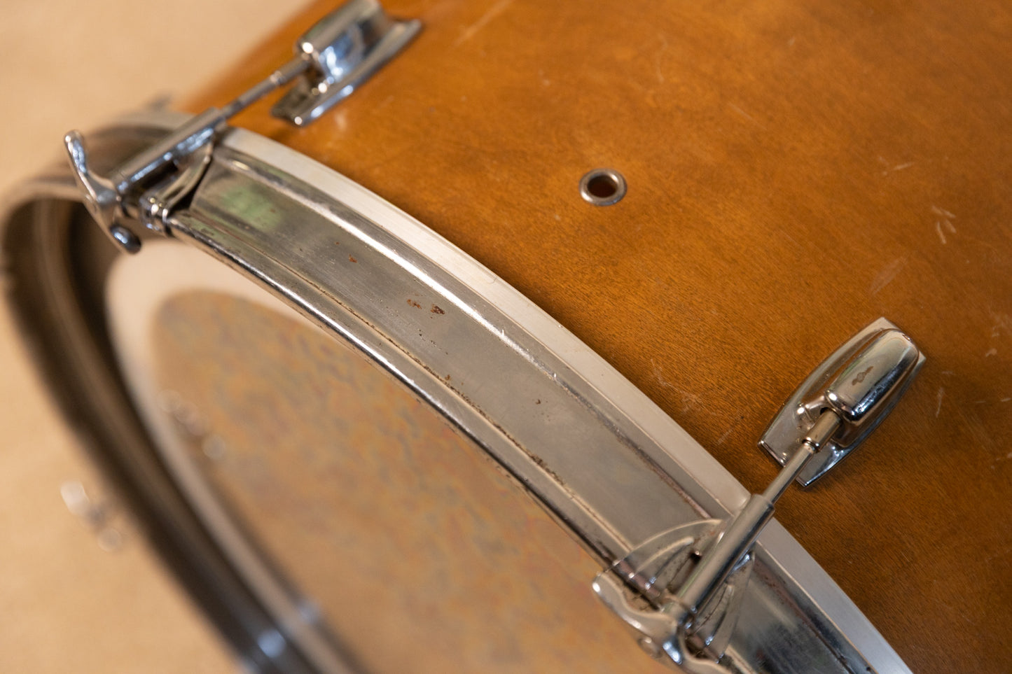 1989 Ludwig Rocker II Natural Maple Drum Set 16x24 11x12 and 16x16
