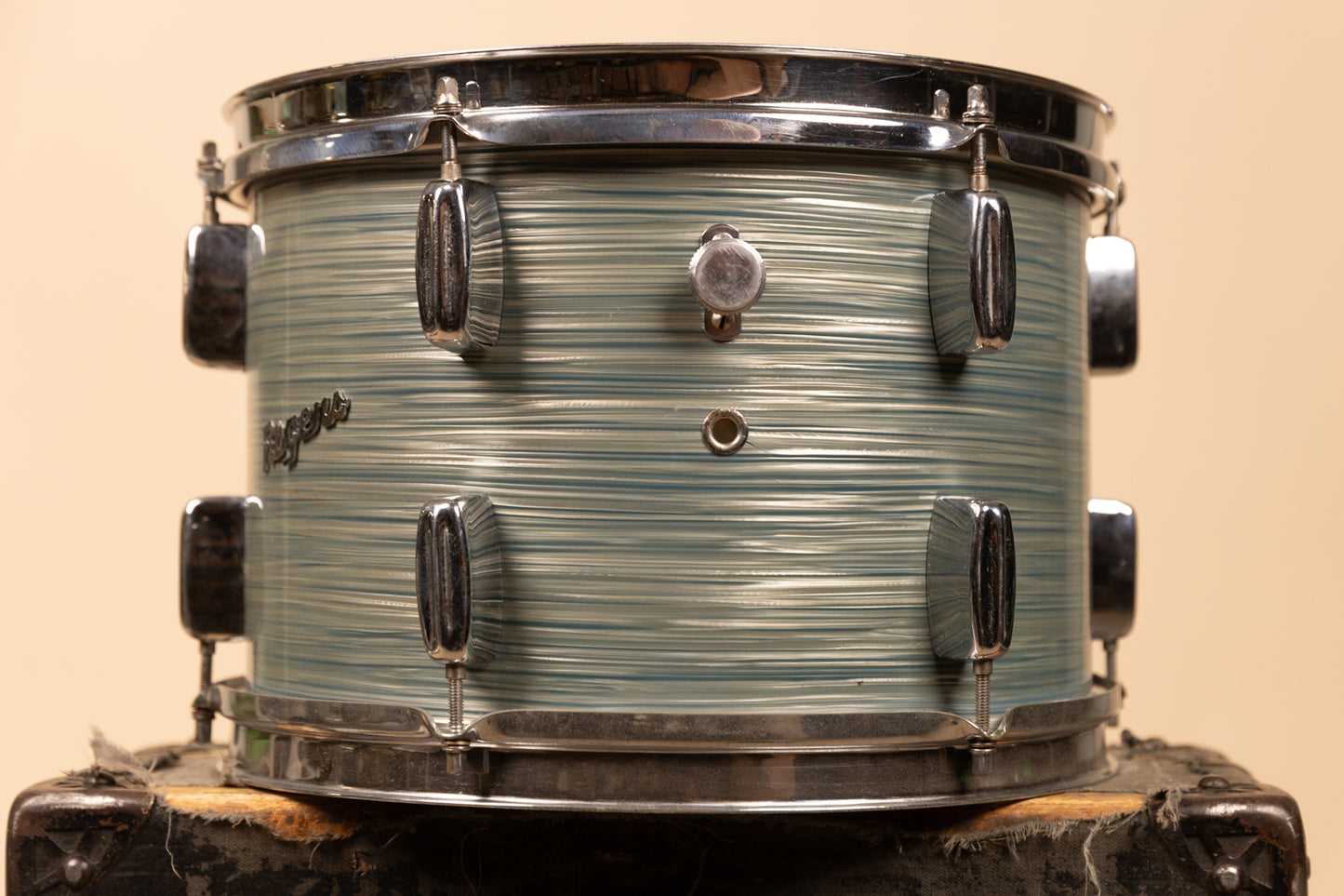 1960s Rogers 9x13 Sky Blue Ripple Pearl Tom