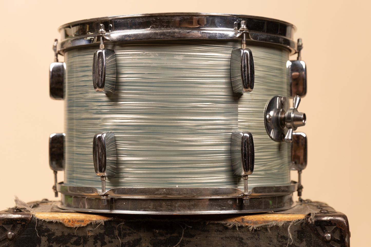 1960s Rogers 9x13 Sky Blue Ripple Pearl Tom