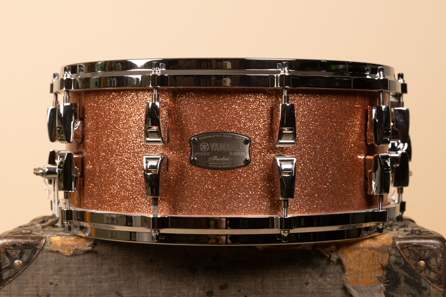 Yamaha Absolute Hybrid 6x14 Pink Champagne Sparkle Snare Drum