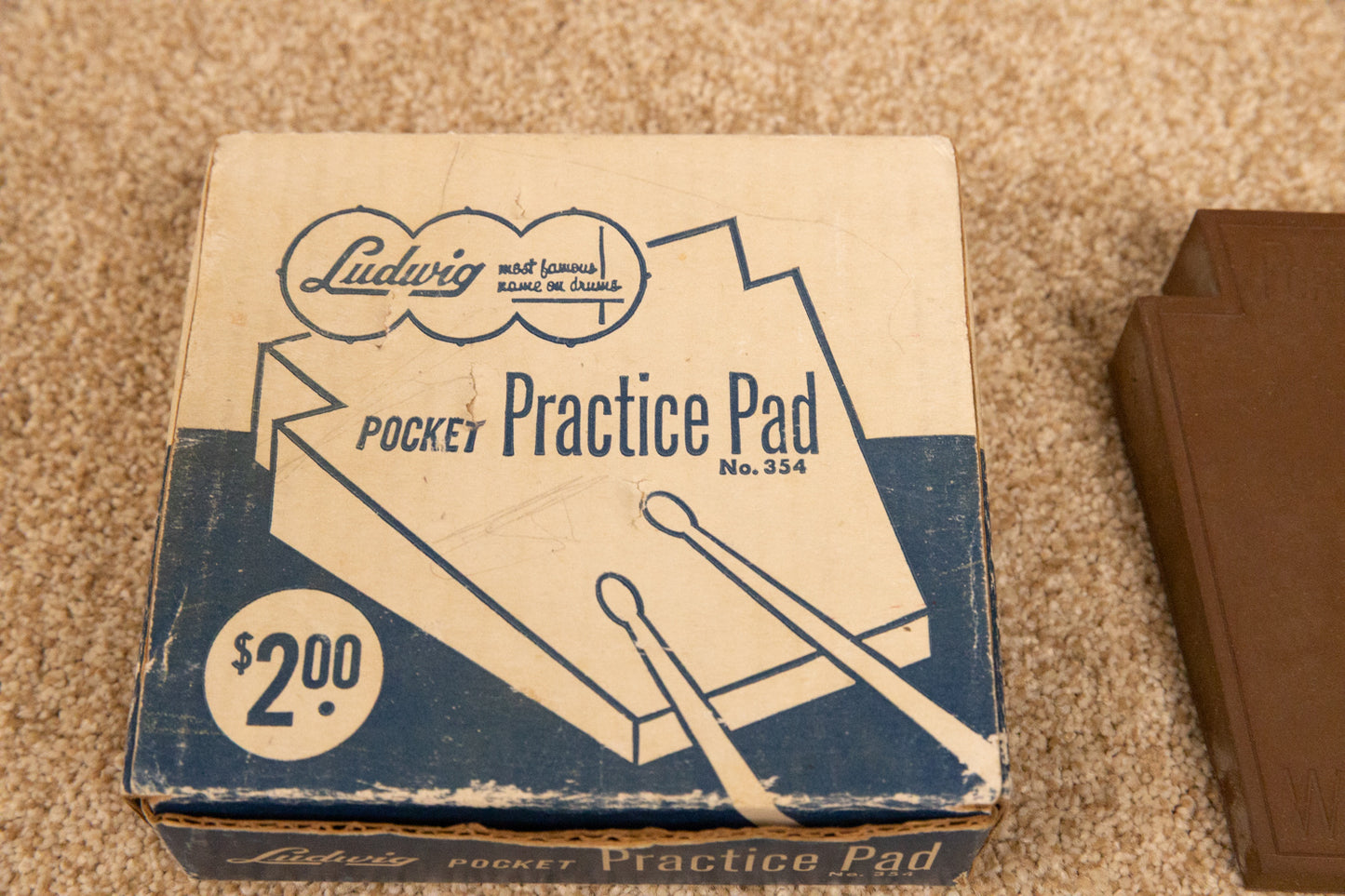 Vintage WFL/Ludwig Pocket Practice Pad w/ Box