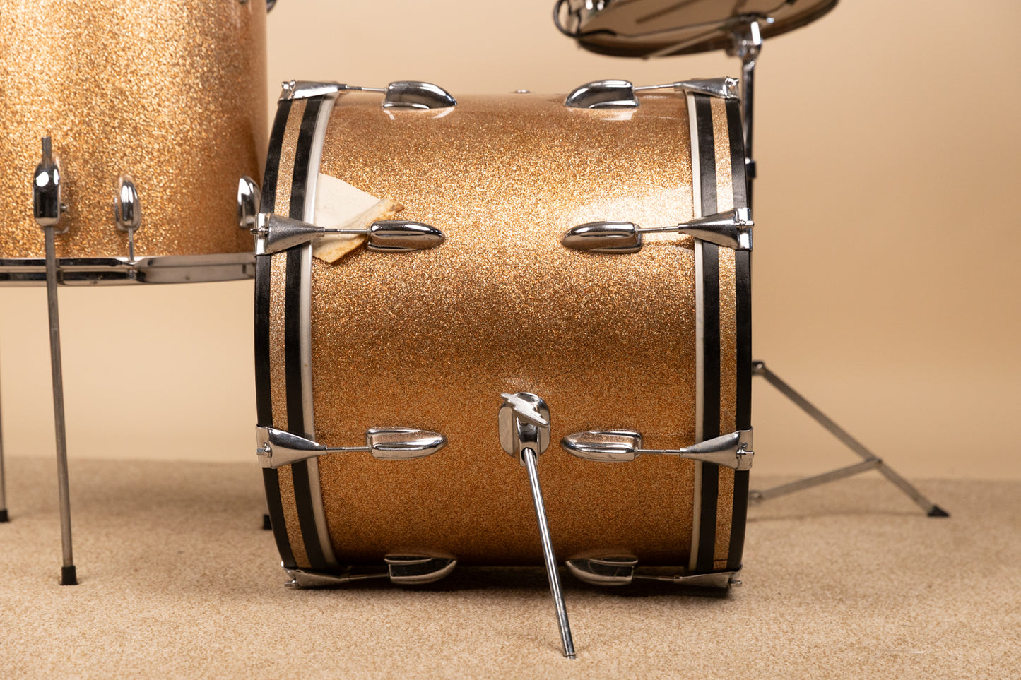 1965 Slingerland Champagne Sparkle 14x18 8x12 and 14x14 Drum Set