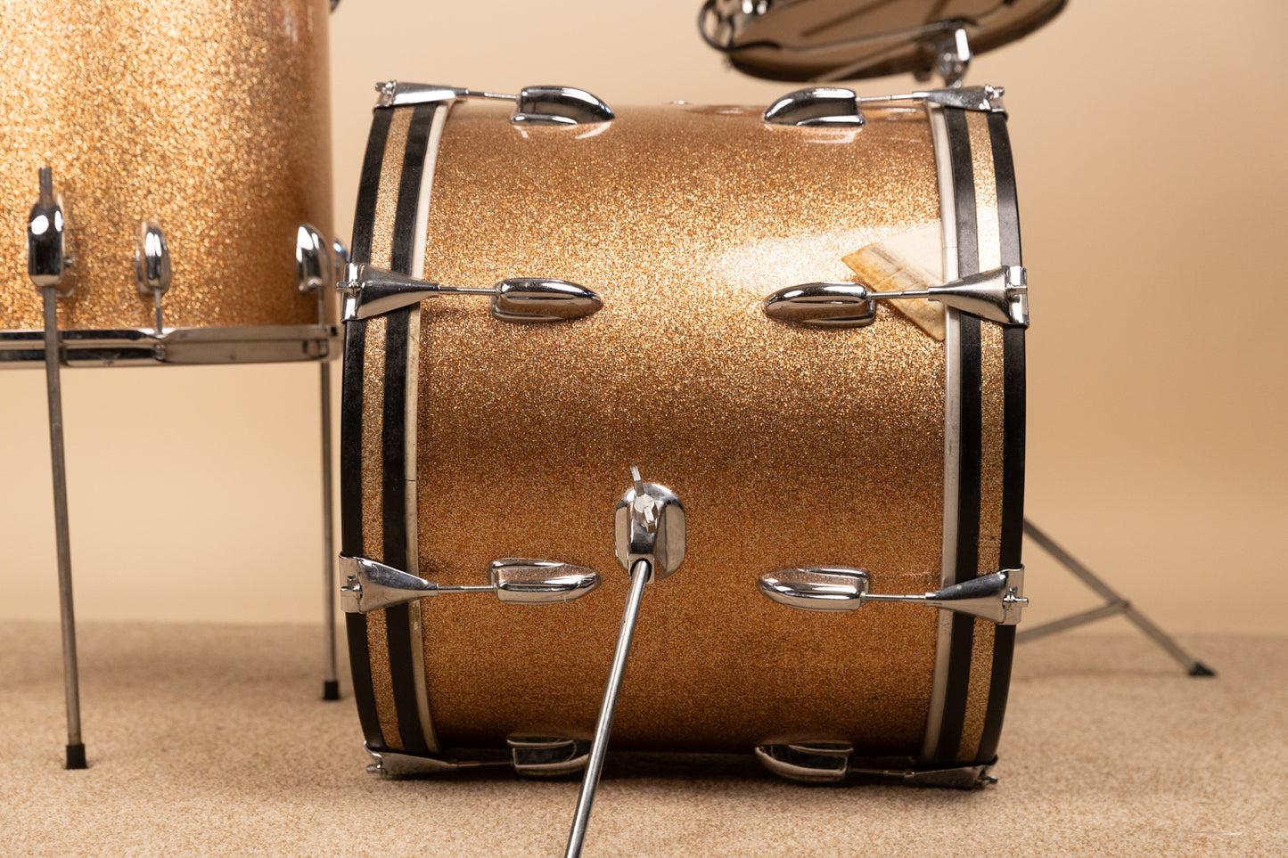 1965 Slingerland Champagne Sparkle 14x18 8x12 and 14x14 Drum Set