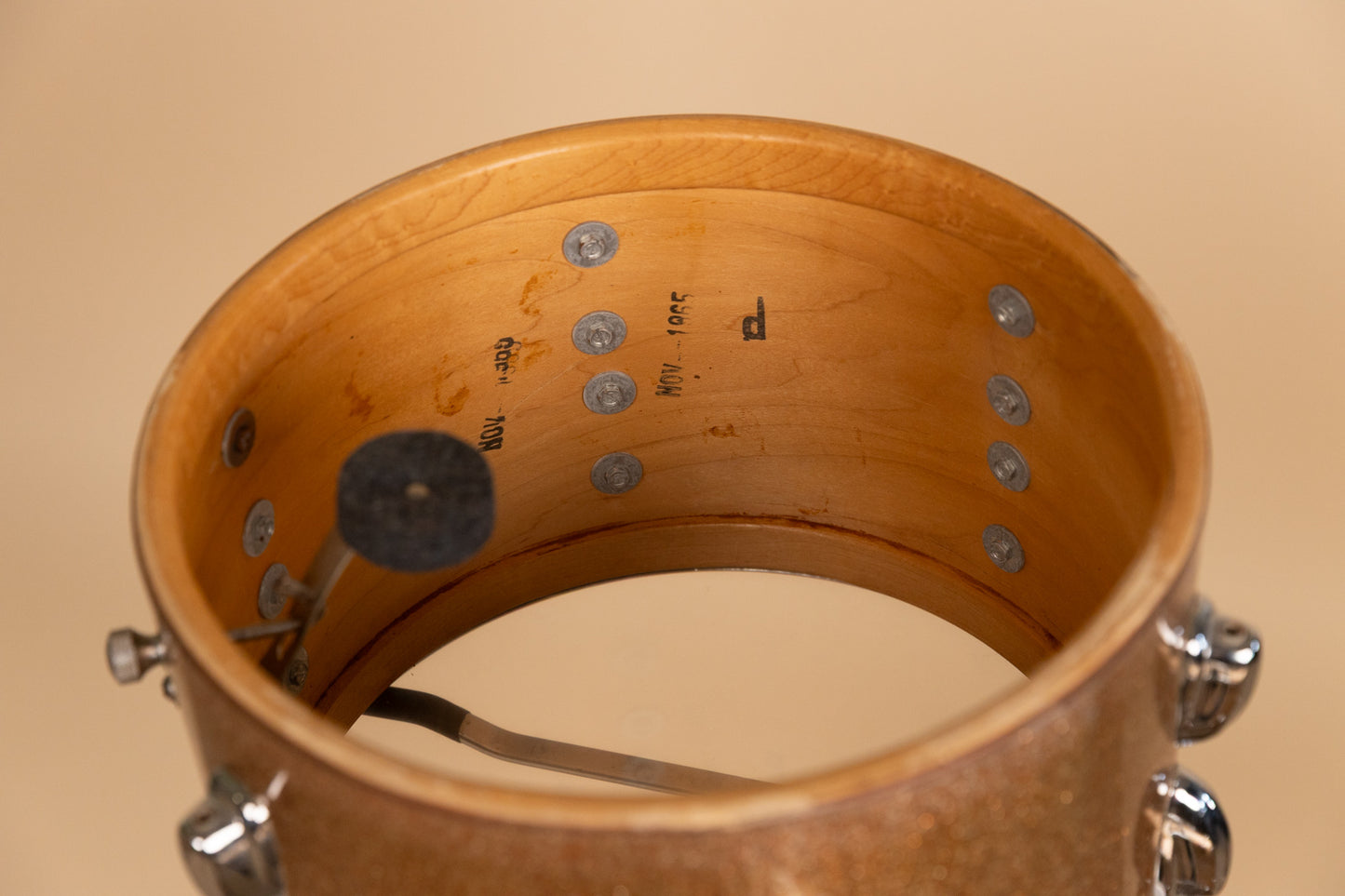 1965 Slingerland Champagne Sparkle 14x18 8x12 and 14x14 Drum Set