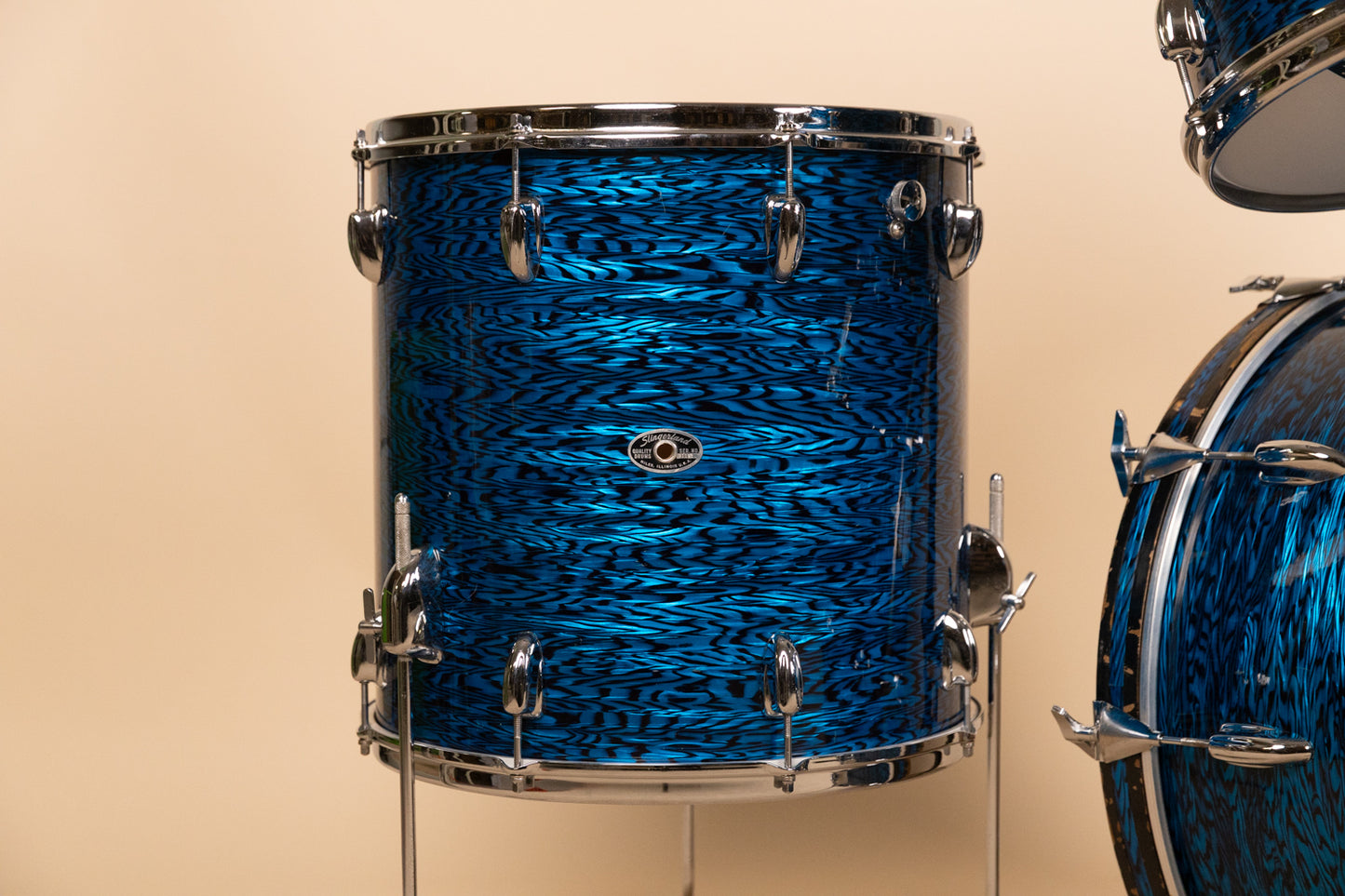 1970s Slingerland "New Rock" Blue Agate Drum Set