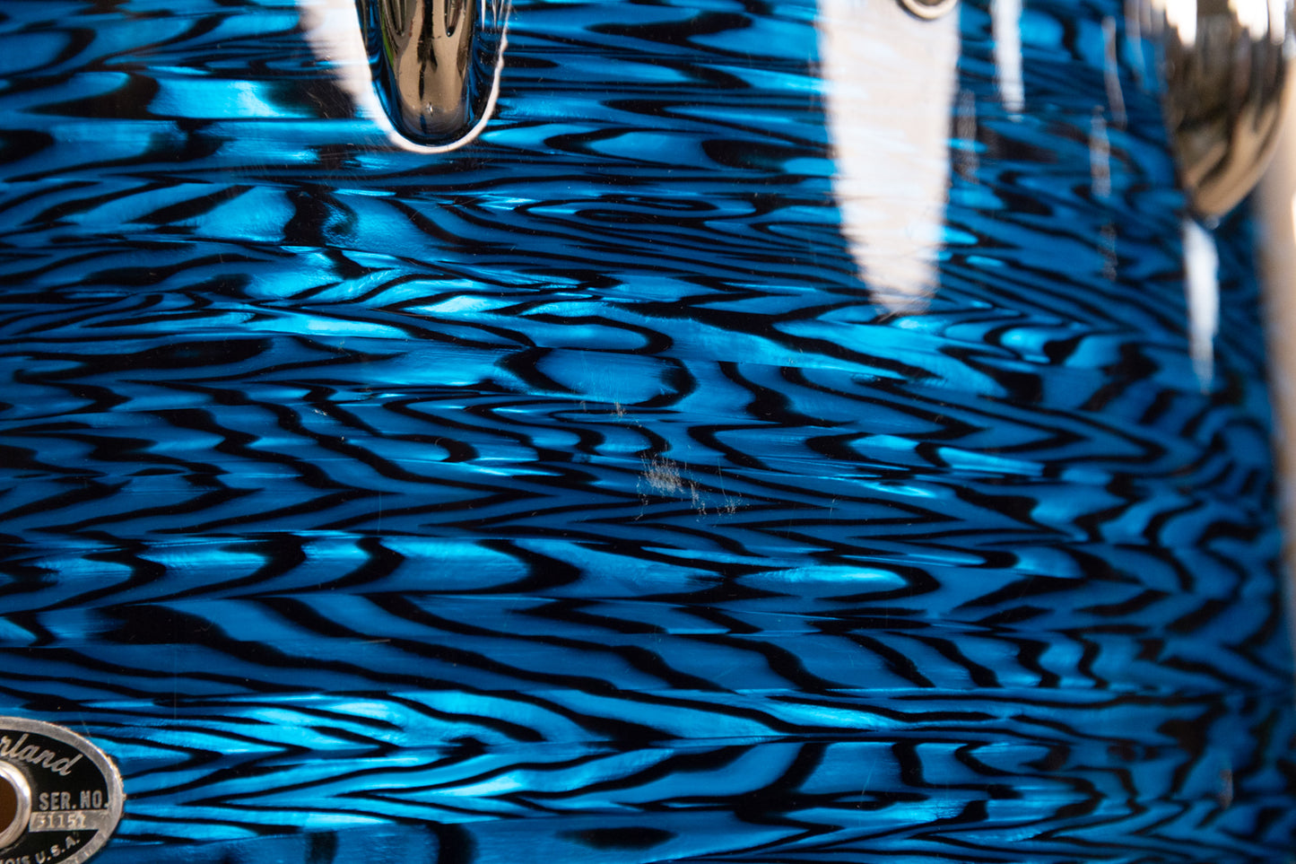 1970s Slingerland "New Rock" Blue Agate Drum Set