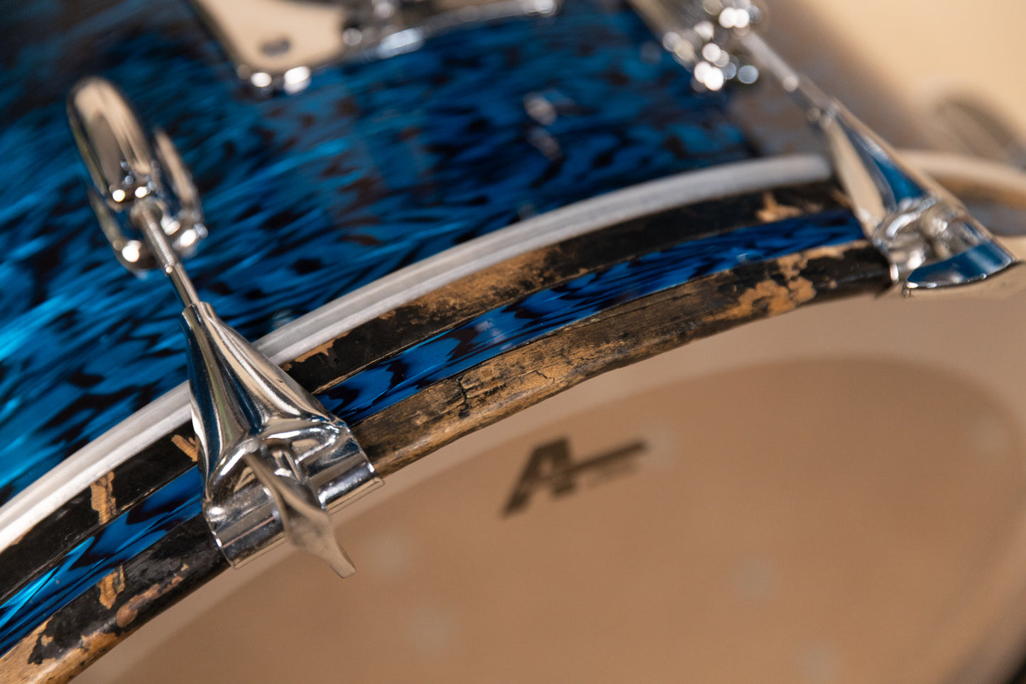 1970s Slingerland "New Rock" Blue Agate Drum Set