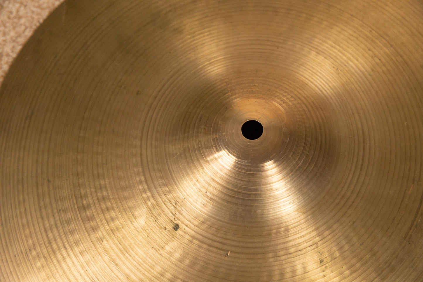 1970s Zildjian 14" A Hollow Logo New Beat Hi Hat Cymbals 1157g 1507g