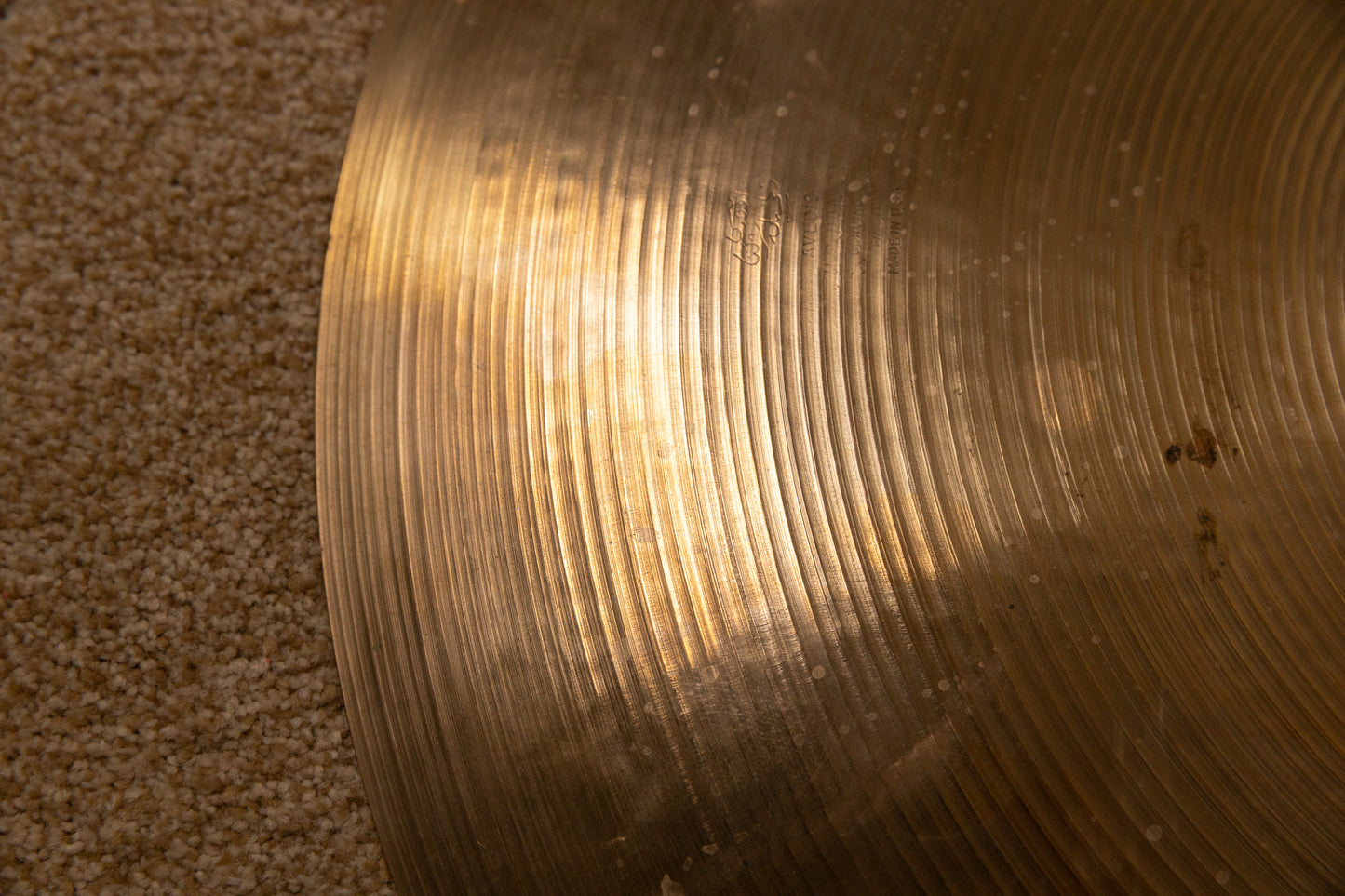 1970s Zildjian 20" Thin Stamp Ride Cymbal 2199g